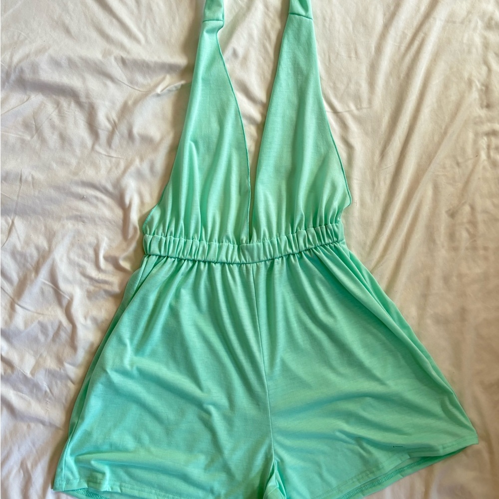 Mint Green Halter Romper